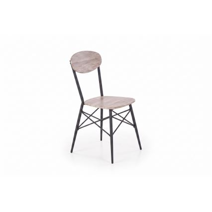 Set de comedor KABIR 70x70 cm roble/negro