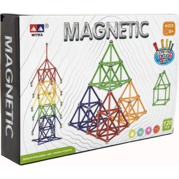 Set de construcción magnético de 120 piezas