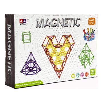 Set de construcción magnético de 99 piezas
