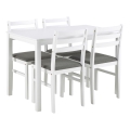 Set de mesa de comedor + 4x sillas EMILY, color blanco