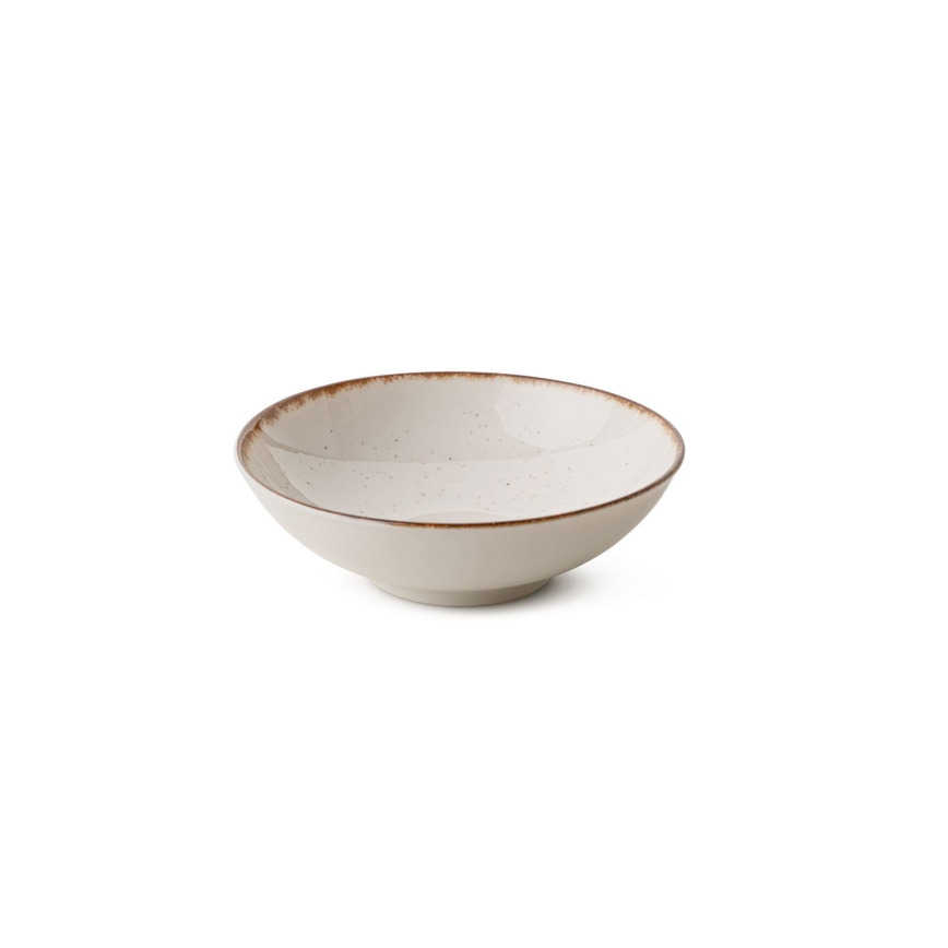 Set de vajilla de 24 piezas beige/marrón/porcelana
