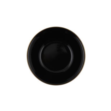 Set de vajilla de 24 piezas negro/dorado/gres
