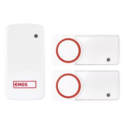 SET Timbre inalámbrico para toma de corriente + 2x pulsador 230V IP44