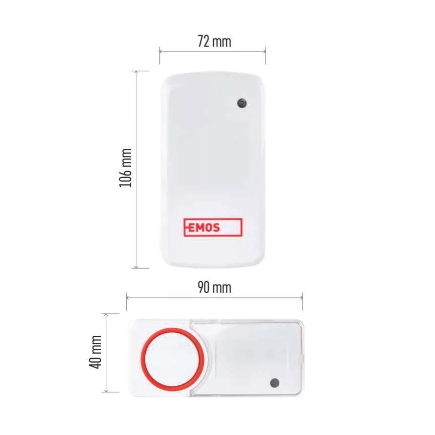 SET Timbre inalámbrico para toma de corriente + 2x pulsador 230V IP44