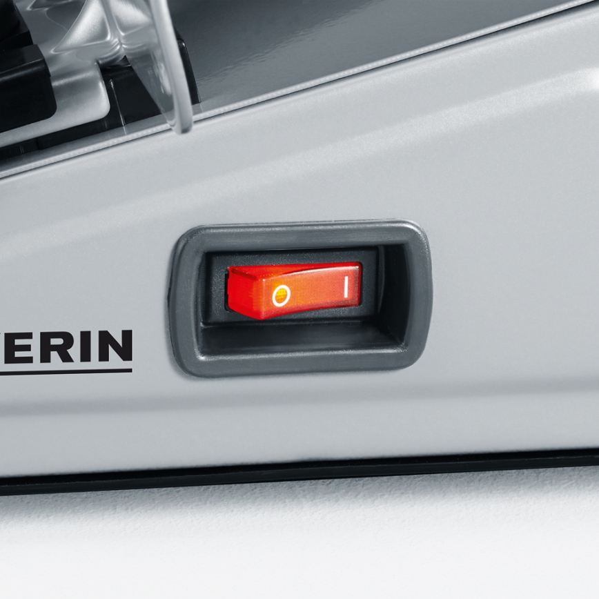 Severin AS 3915 - Cortafiambres eléctrico 180W/230V acero inoxidable