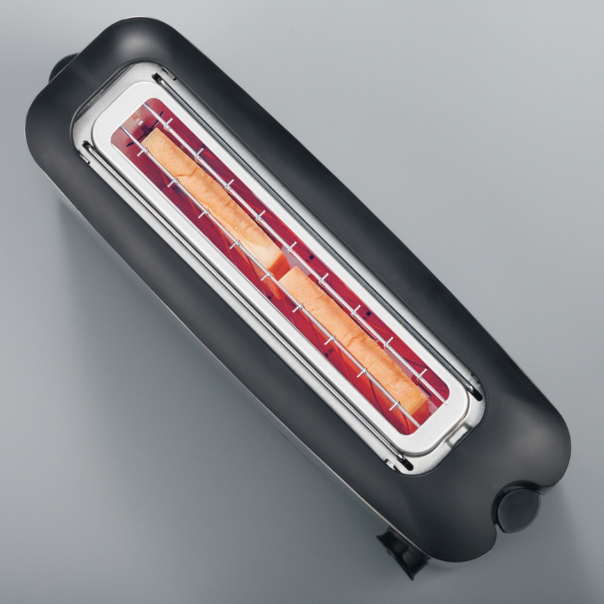 Severin AT 2515 - Tostadora de 2 ranuras 1000W/230V acero inoxidable/negro