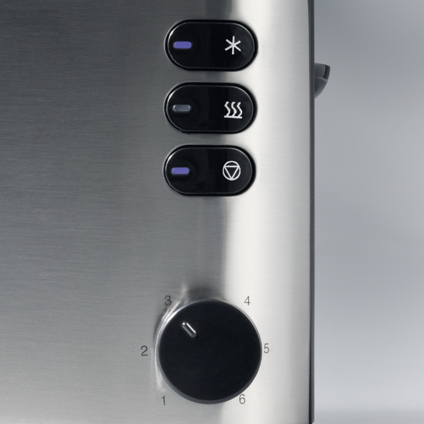 Severin AT 2515 - Tostadora de 2 ranuras 1000W/230V acero inoxidable/negro