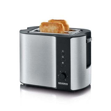 Severin AT 2589 - Tostadora para 2 rebanadas 800W/230V acero inoxidable/negro