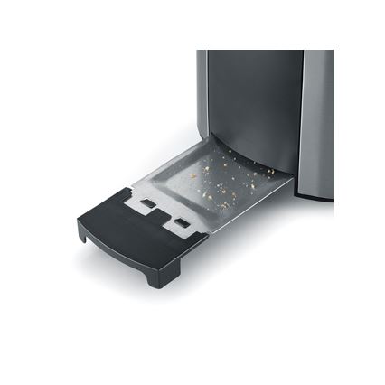 Severin AT 2589 - Tostadora para 2 rebanadas 800W/230V acero inoxidable/negro