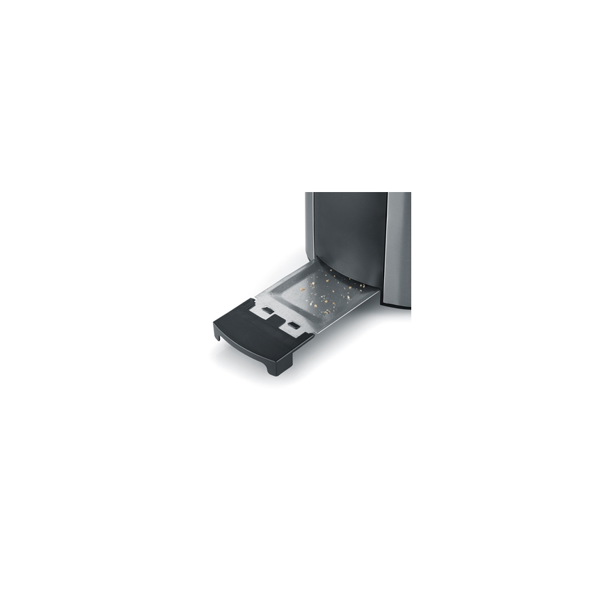 Severin AT 2589 - Tostadora para 2 rebanadas 800W/230V acero inoxidable/negro