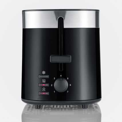 Severin AT 9264 - Tostadora de dos ranuras 800W/230V acero inoxidable/negro