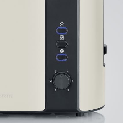 Severin AT 9576 - Tostadora de 2 ranuras, 800W/230V, beige/negro