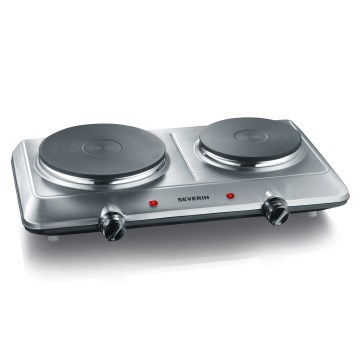 Severin DK 1014 - Placa eléctrica doble 2500W/230V, acero inoxidable
