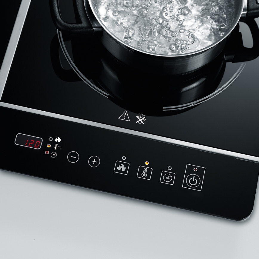 Severin DK 1031 - Placa de inducción de doble zona 3400 W/230 V, negra