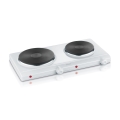 Severin DK 1042 - Placa eléctrica doble 2500 W/230 V blanca