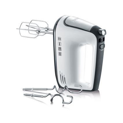 Severin HM 3830 - Batidora de varillas 400 W/230 V blanca/negra