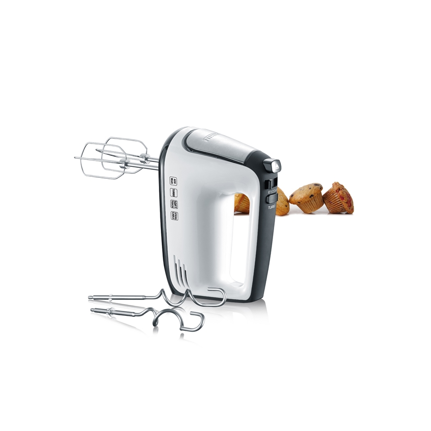 Severin HM 3830 - Batidora de varillas 400 W/230 V blanca/negra