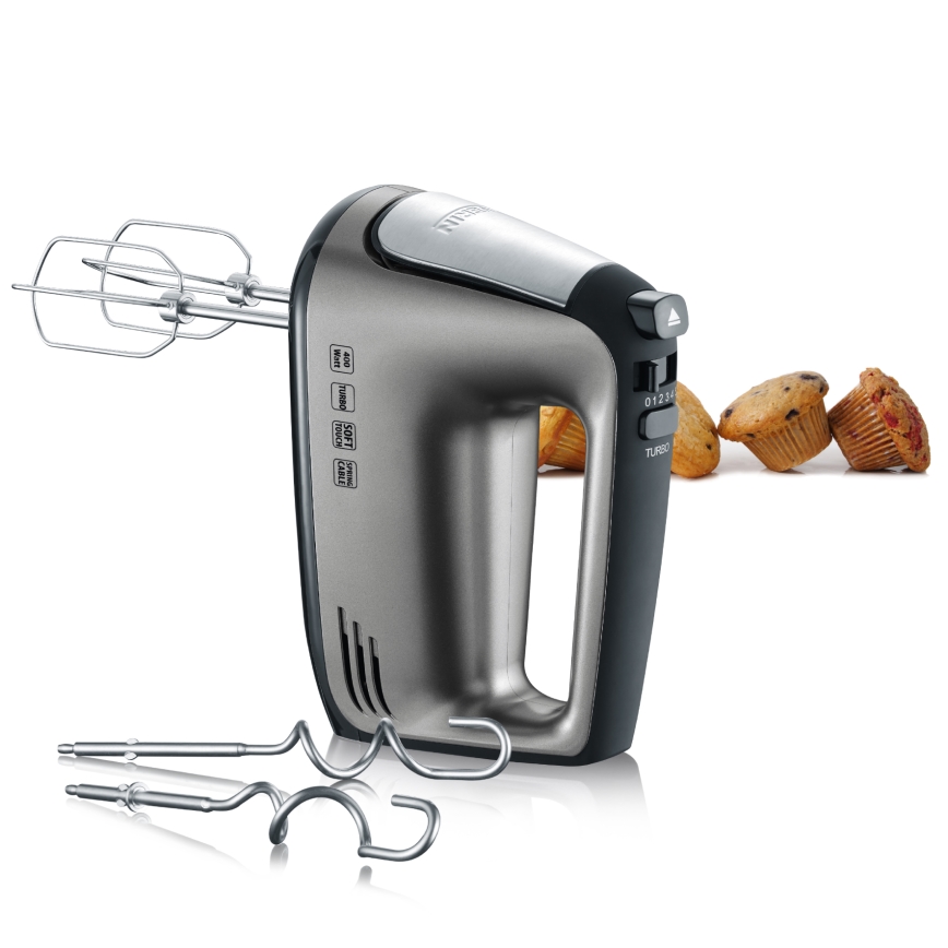 Severin HM 3832 - Batidora de mano 400W/230V acero inoxidable/negro