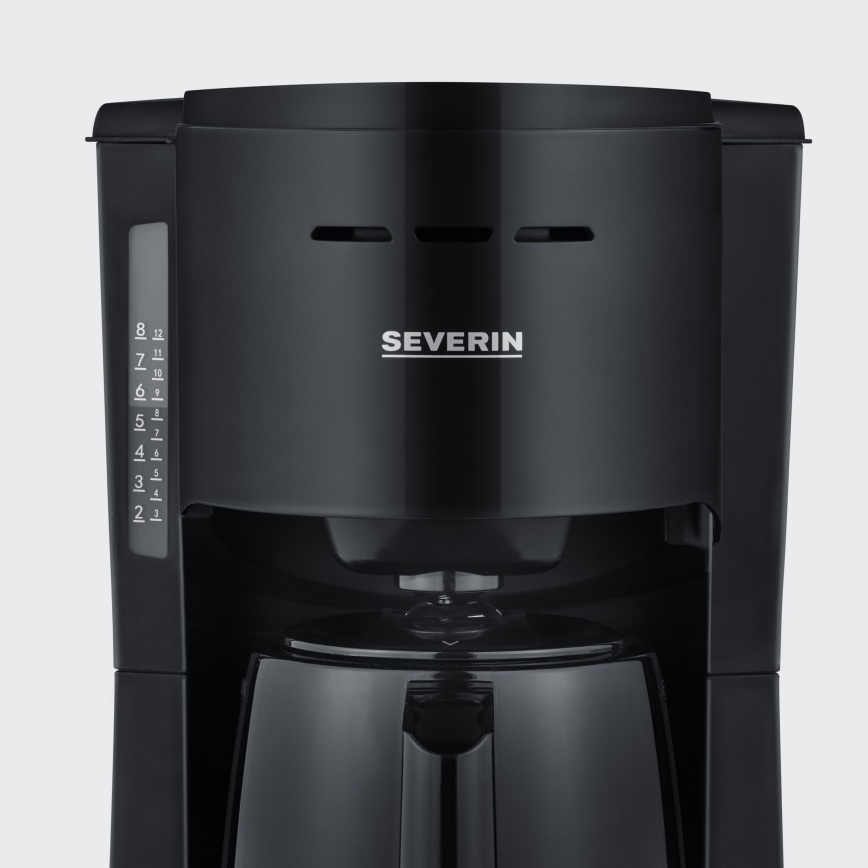 Severin KA 9306 - Cafetera con jarra térmica 1 l 1000W/230V negra