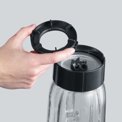 Severin SM 3737 - Batidora de sobremesa 1 l 500 W/230 V acero inoxidable/negro