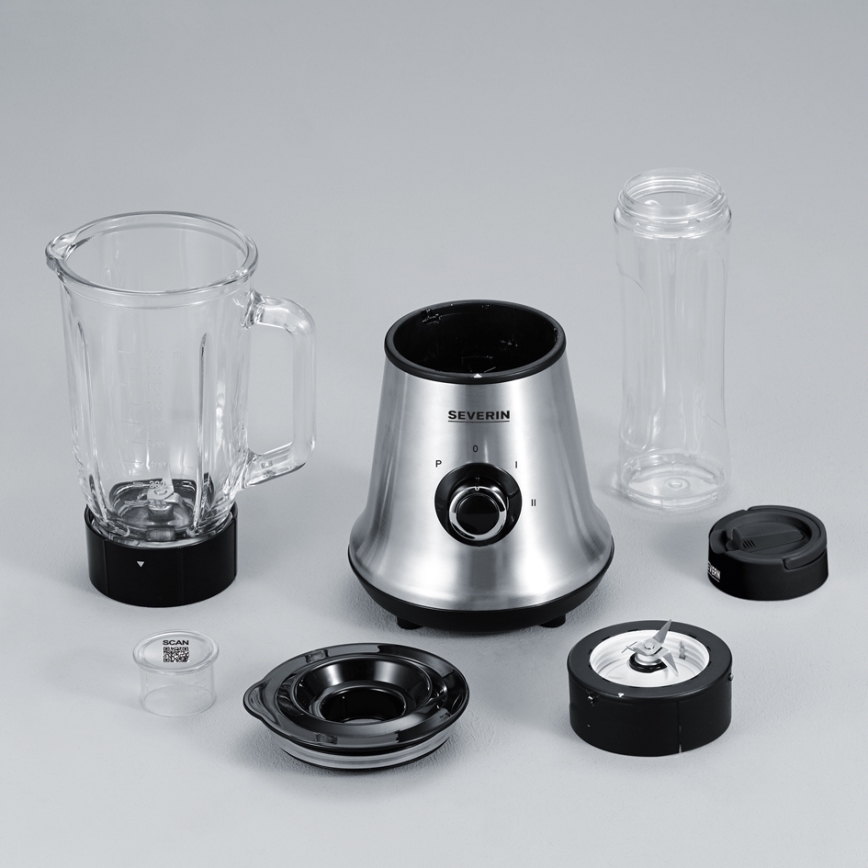 Severin SM 3737 - Batidora de sobremesa 1 l 500W/230V acero inoxidable/negro