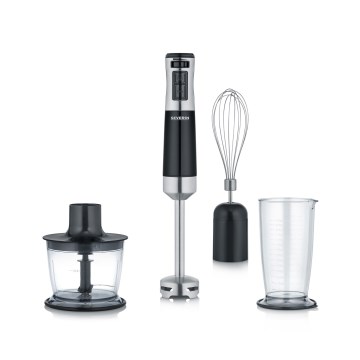 Severin SM 3772 - Batidora de mano con accesorios 600W/230V acero inoxidable/negro