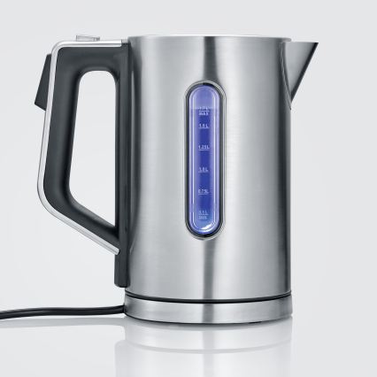 Severin WK 3418 - Hervidor eléctrico 1,7 l 3000 W/230 V acero inoxidable/negro