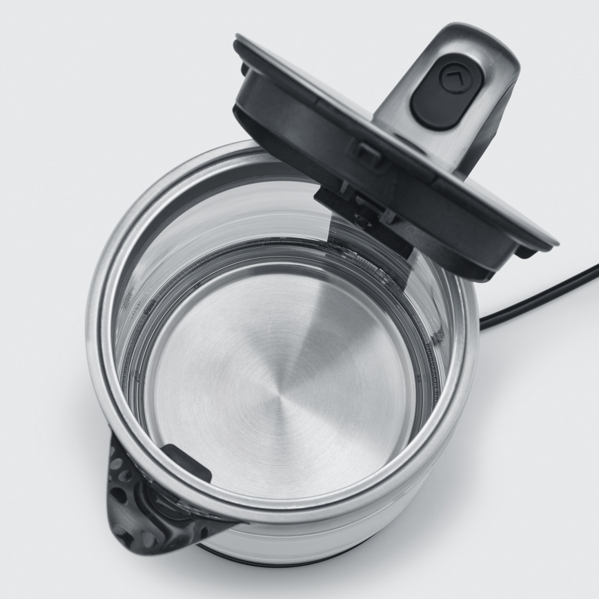 Severin WK 3420 - Hervidor eléctrico 1,7 l 2200W/230V acero inoxidable/vidrio