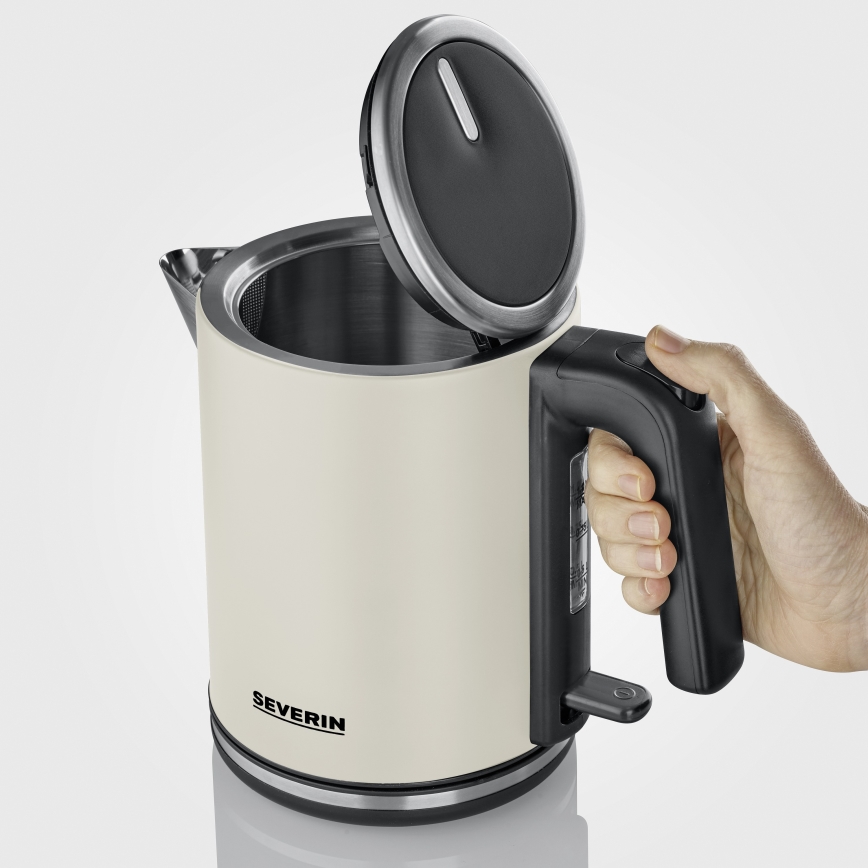 Severin WK 9577 - Hervidor eléctrico de ebullición rápida 1 l 2400W/230V beige