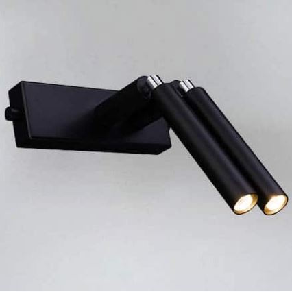 Shilo - Foco de pared 2xG9/10W/230V negro