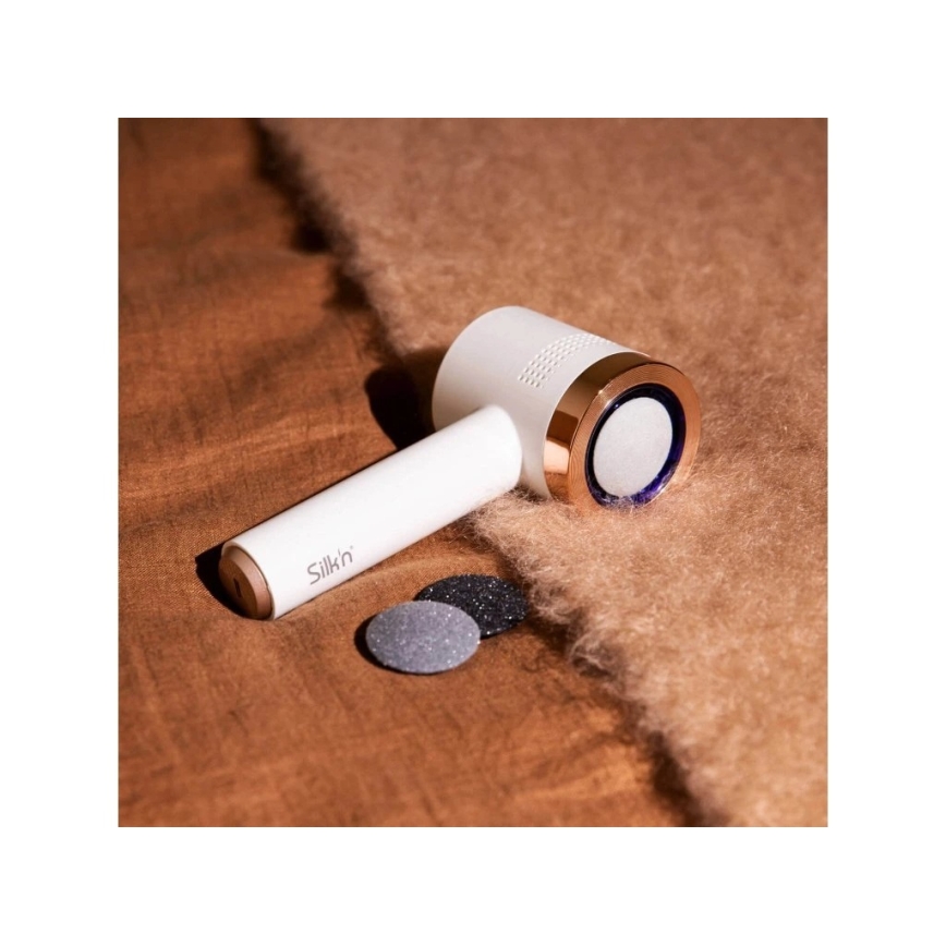 Silk’n - Lima eléctrica para pies VACUPEDI 5V/1500 mAh blanco/oro rosa