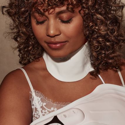 Silk’n - Máscara terapéutica LED RGB para el cuello LED/5V 2000 mAh blanca + control remoto