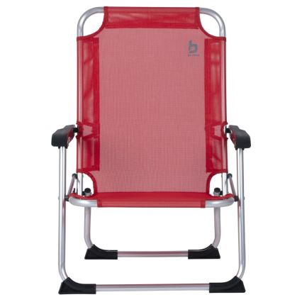 Silla de camping plegable roja