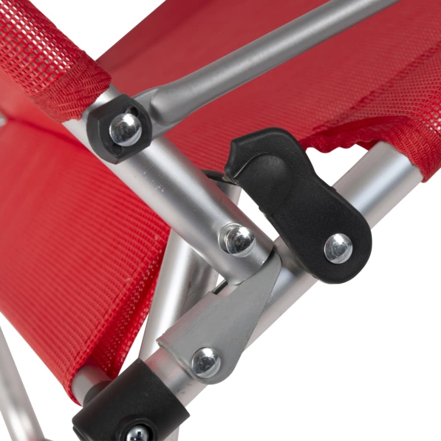 Silla de camping plegable roja