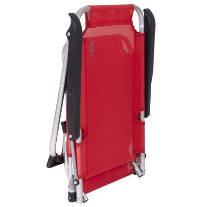 Silla de camping plegable roja