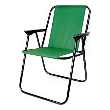 Silla de camping plegable verde