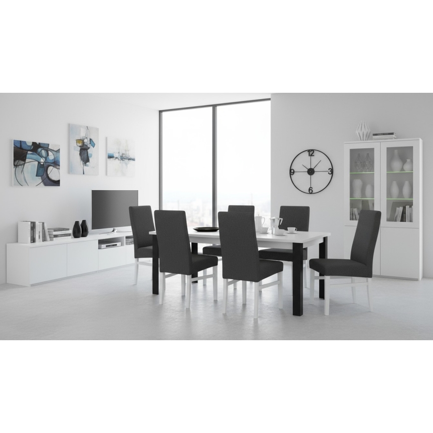 Silla de comedor ALISON gris/blanco