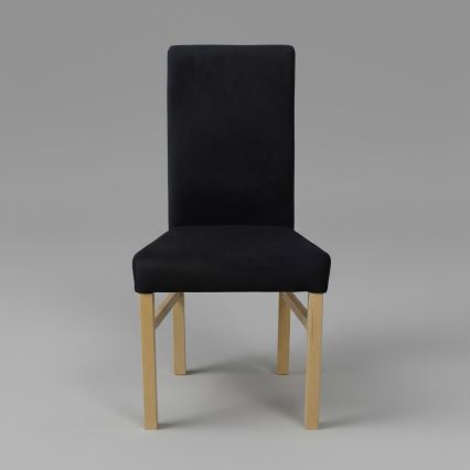 Silla de comedor ALISON negra/roble