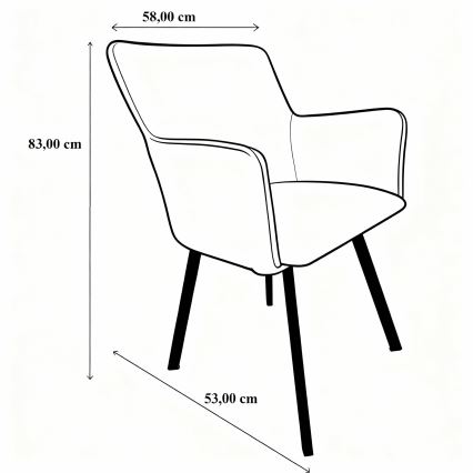 Silla de comedor AMELIA naranja