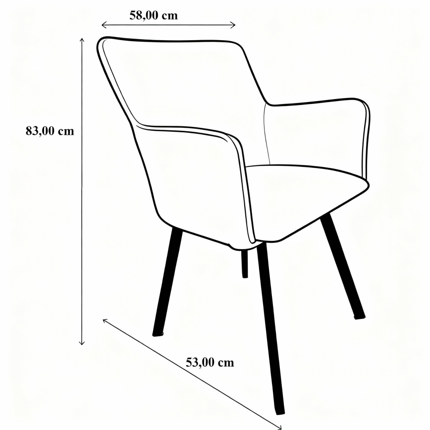 Silla de comedor AMELIA naranja