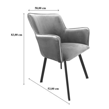 Silla de comedor AMELIA negro