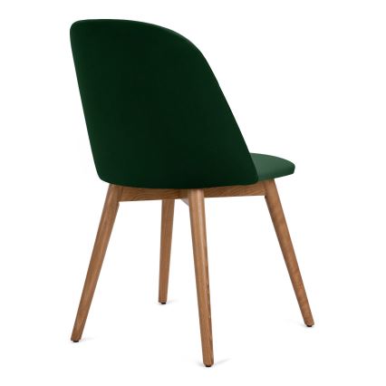 Silla de comedor BAKERI 86x48 cm verde oscuro/roble claro