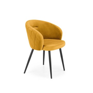 Silla de comedor CALMURE amarilla