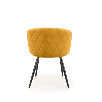 Silla de comedor CALMURE amarilla
