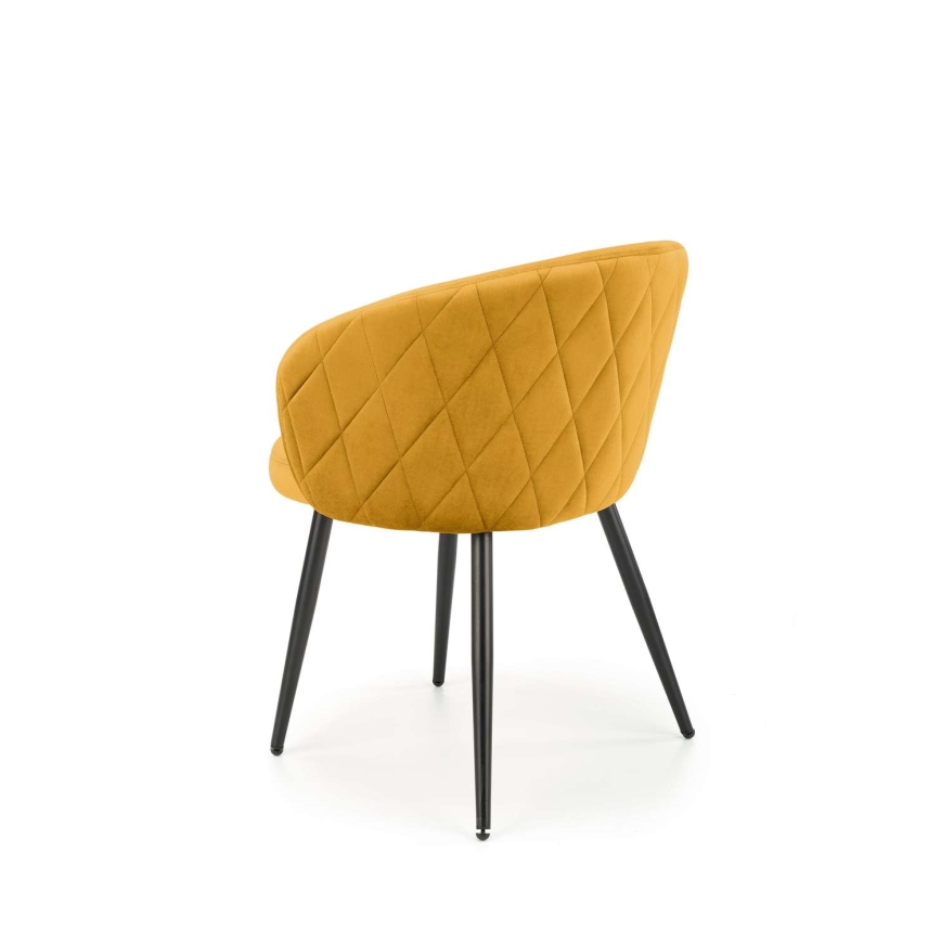 Silla de comedor CALMURE amarilla