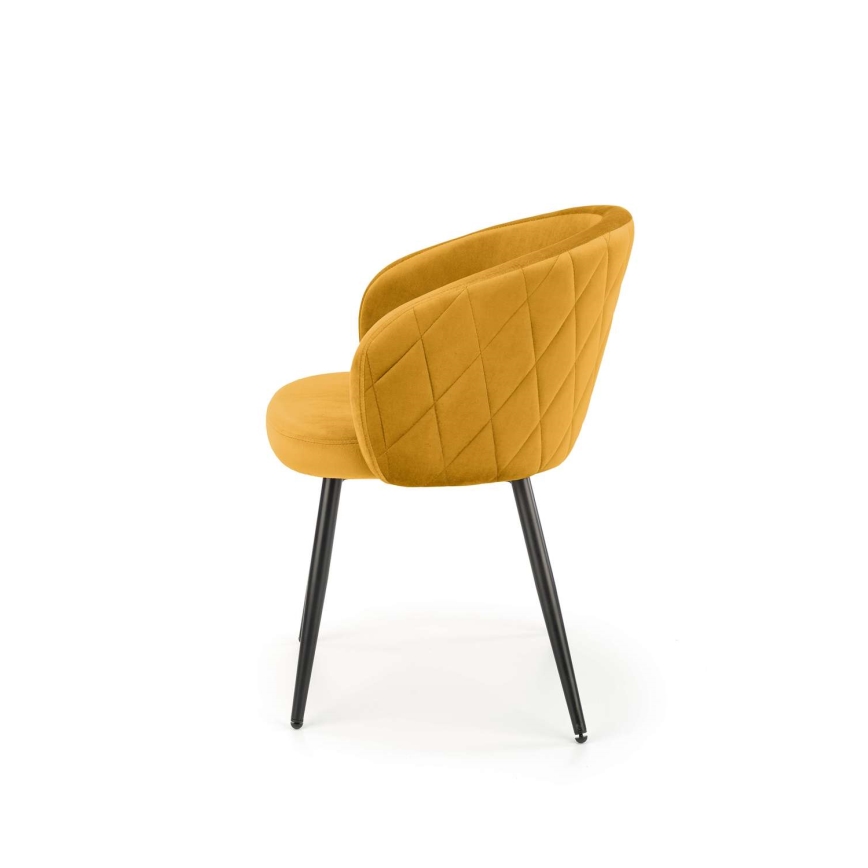 Silla de comedor CALMURE amarilla