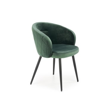 Silla de comedor CALMURE verde oscuro