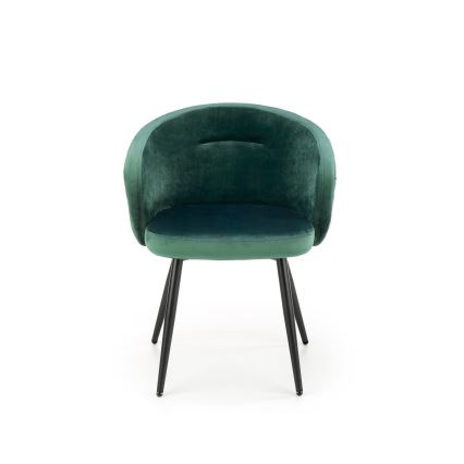 Silla de comedor CALMURE verde oscuro