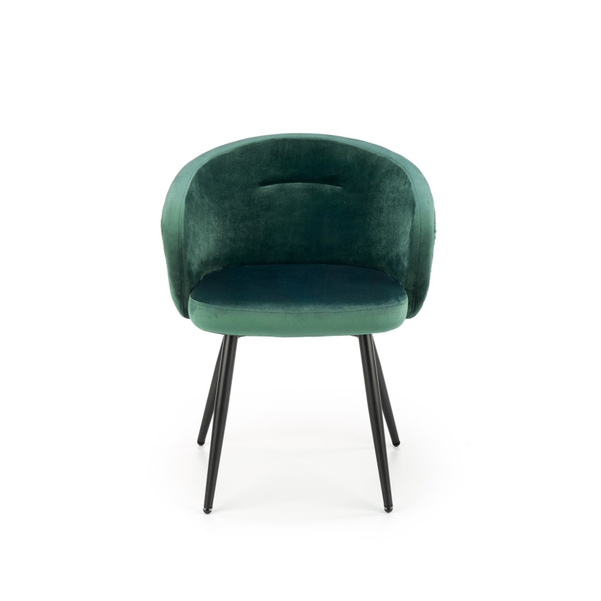 Silla de comedor CALMURE verde oscuro