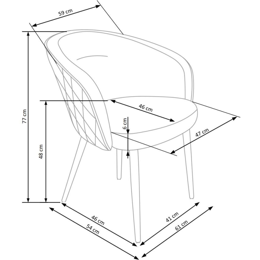 Silla de comedor CALMURE verde oscuro